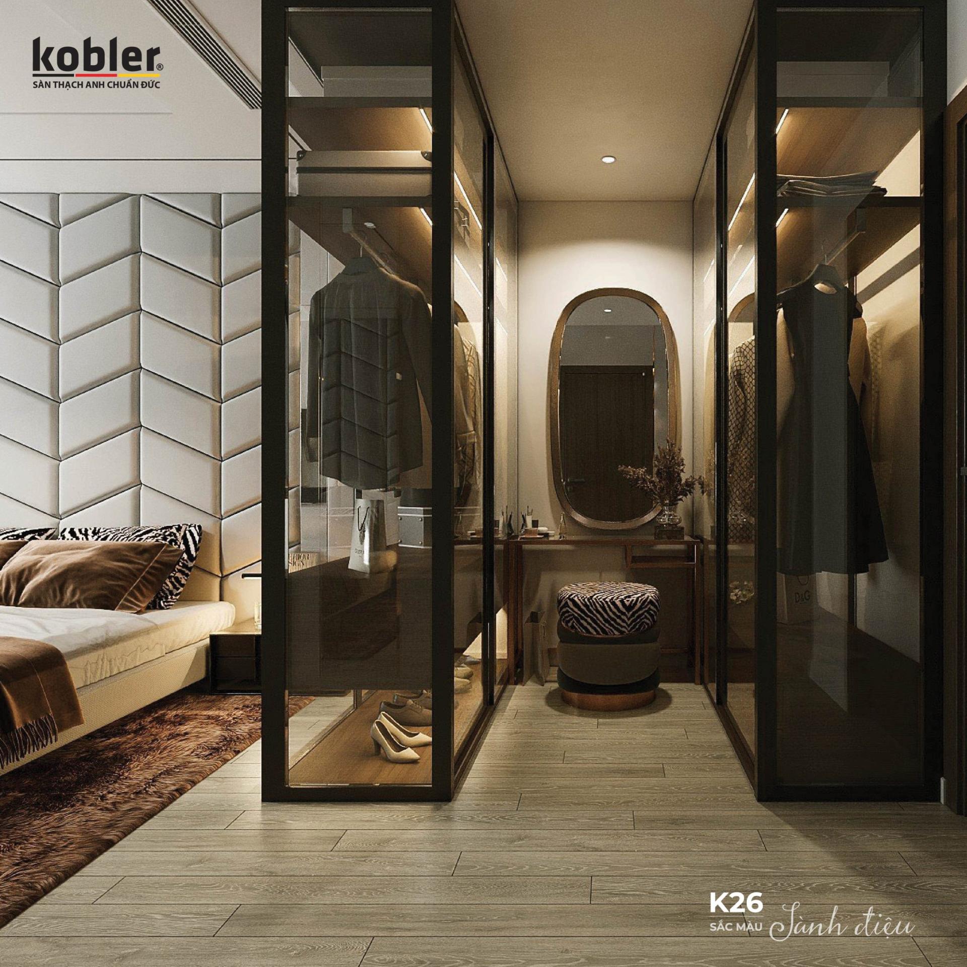 Sàn Kobler DXS26 Diamond Himalaya Salt 1220x146x7.5mm màu K26 Heritage Greece tông xám