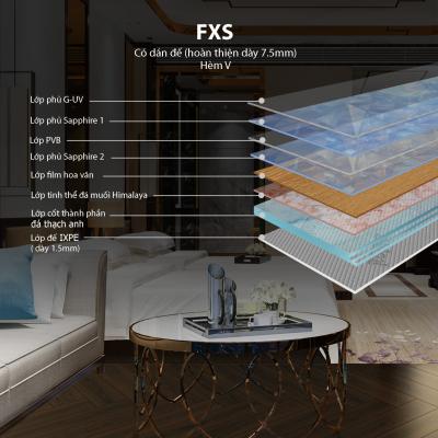 Kobler Fancy Himalaya Salt And Diamond Xtreme FXS-Sàn Thạch Anh Kobler Xương Cá-Dày 7.5mm-Hèm V-Tinh Thể Đá Muối Himalaya