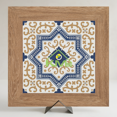 Gạch Novita Wood Harmony 04 – Gạch Bông Viền Gỗ 60x60cm
